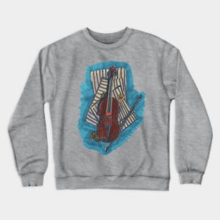 Violin, Bow and Sheet Music Crewneck Sweatshirt